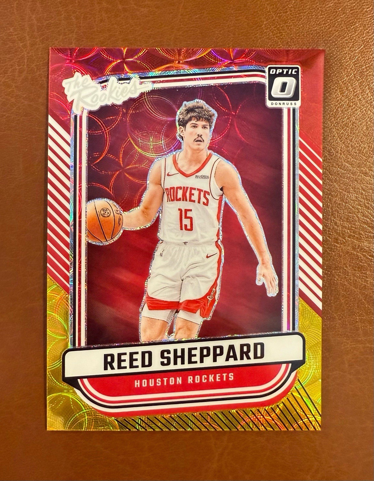 2024-25 Panini Donruss Optic Reed Sheppard The Rookies Red Gold 94/99 RC SP