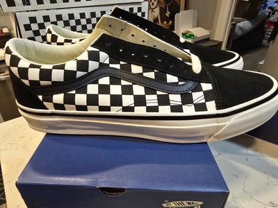 Vans Premium Old Skool Checkerboard Black White VN000D56BZW Check Skate Mens 12
