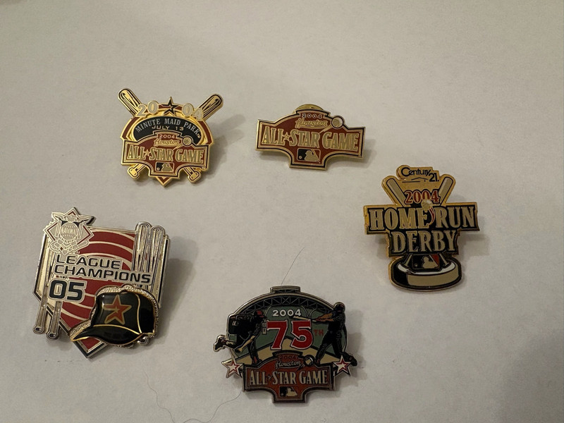 AllStar Game World Series Superbowl Home Run Derby Yankees Astros Pins Keepsakes
