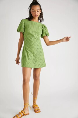 apricot green dress Apricot V Neck Textured Mini Dress