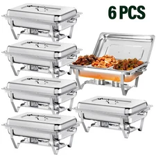 8QT Chafing Dish Catering Food Warmer buffet set Stainless Steel chafers w/3 pan
