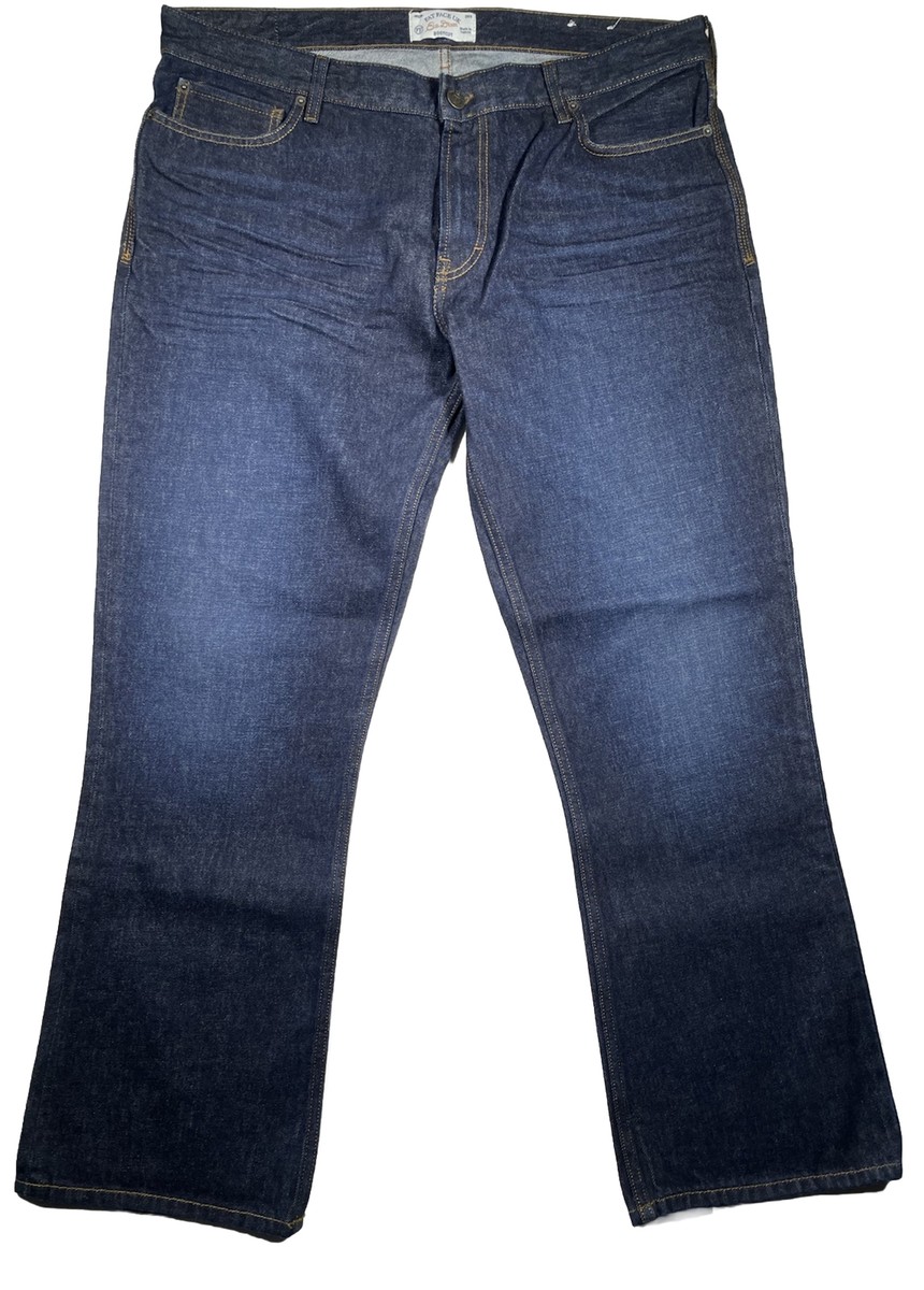 Fat Face UK Men's Bootcut Denim Jeans 38 R Dark Blue New