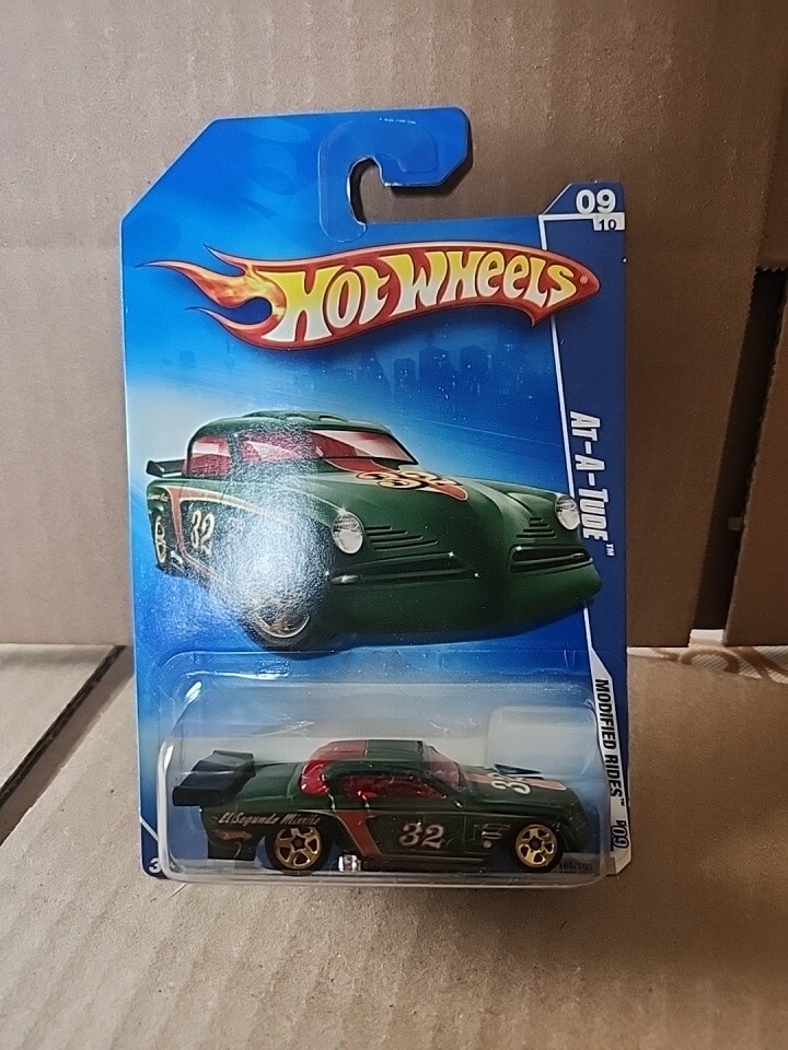 2009 Hot Wheels #165 Modified Rides 9/10 AT-A-TUDE Green Variation w/Gold 5Spoke