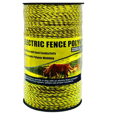 Upgraded Electric Fence Poly Wire 3285 Feet 1000 Meters, 1/8" Diameter Portable