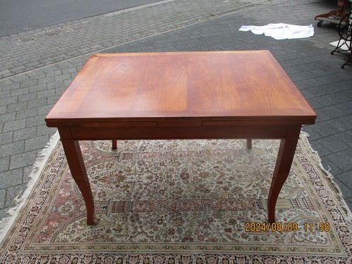 Biedermeier Stil Tisch um 1900 zum Ausziehen in Massiv Kirschbaum, bis 220 - Bild 2 von 10