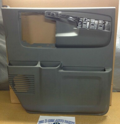 GM OEM Left Front Door Handle Kit For Chevy Express & GMC Savana - Gray Plastic Panel