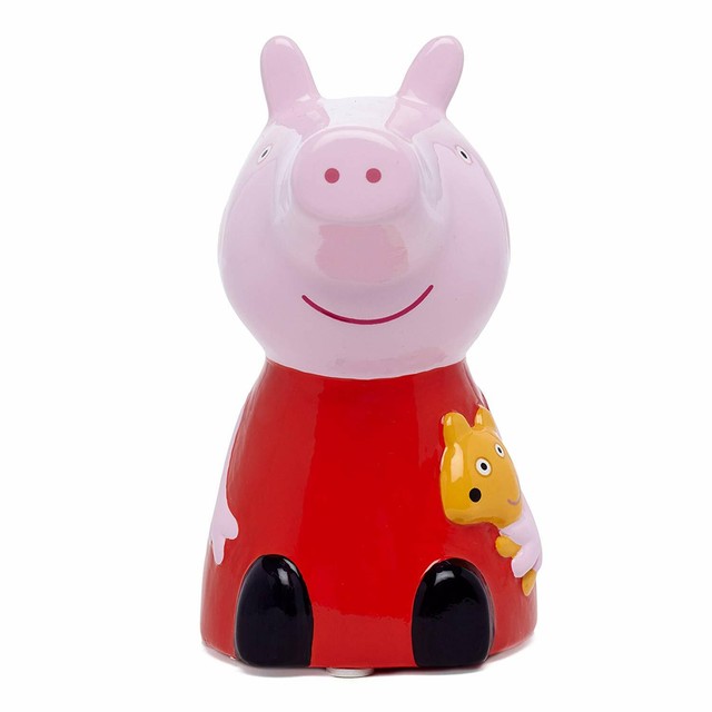 PEPPA PIG Ceramic Coin Piggy Bank NIB Saving FAB NY Fun Way To Save Money eBay