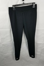 Eileen Fisher Pants Women's Small Black Heavy Knit Rayon Stretch Pull On F2JH-3