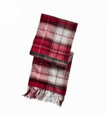 Club Room Men's Scarf Red Black Plaid Patchwork 100 Cashmere One Size