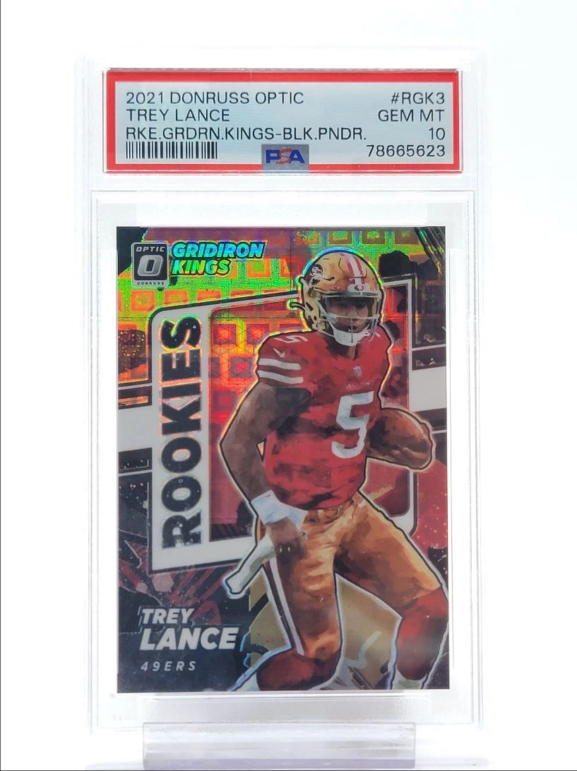 Trey Lance Panini Donruss Optic Rookie Gridiron Kings #RGK3 Black Pandora