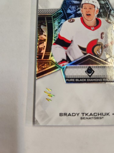 2024-25 Black Diamond Pure Black Diamond Relics Brady Tkachuk 1of1!!! - Picture 3 of 3