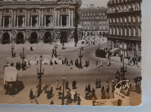 VTG B&W Photo RPPC Postcard Paris et Ses Merveilles Place de l'Opera by Guy 4x6 - Picture 3 of 7