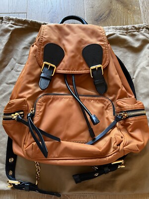 Burberry Rucksack Backpack Nylon with Leather Medium Pink