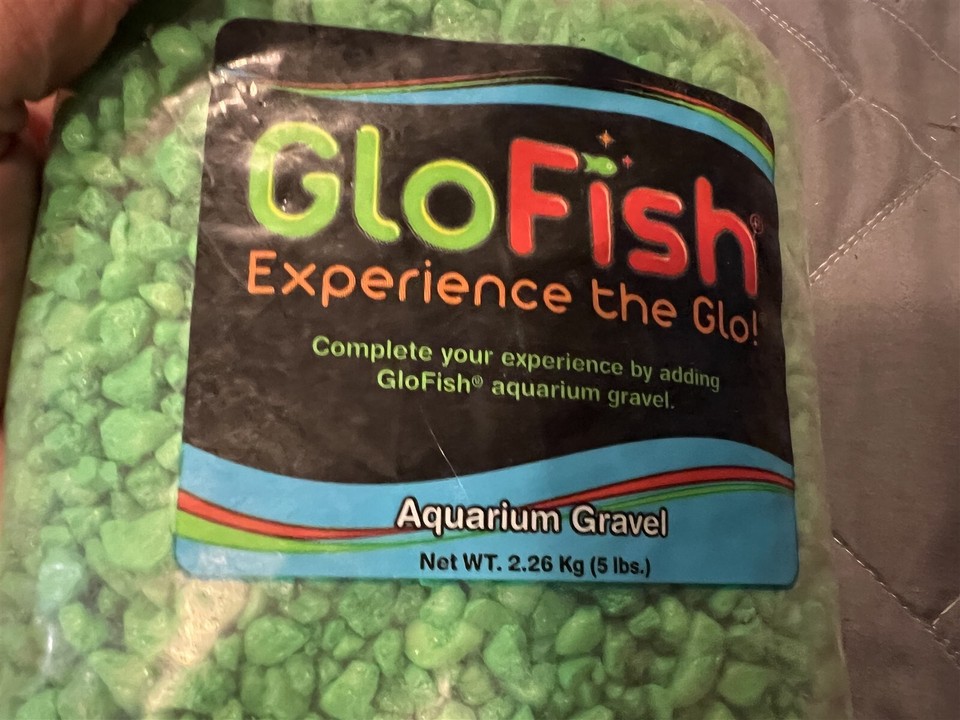 GLOFISH NEON GREEN AQUARIUM GRAVEL 5 LB BAG GLO FISH eBay