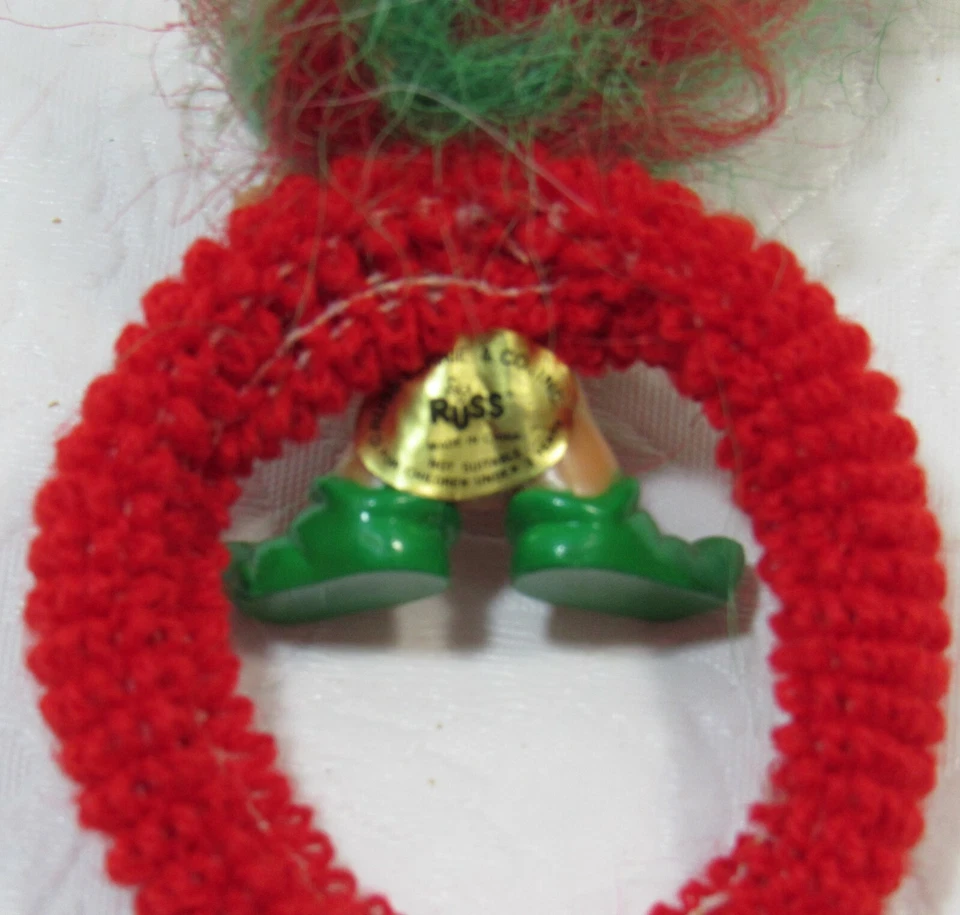 Russ Troll Doll Hair Tie Scrunchie Christmas Vintage - Image 4 of 4