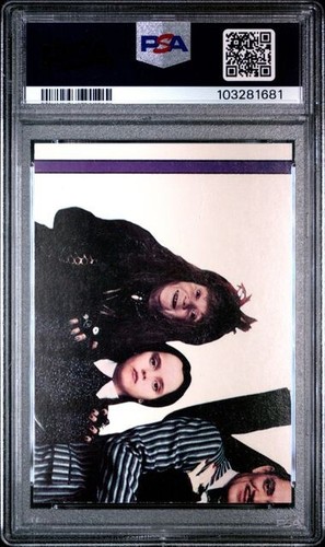 1991 Topps Addams Family MORTICIA Anjelica Huston STICKER # 3 Pop 1 PSA 9 No 10 - Picture 2 of 2