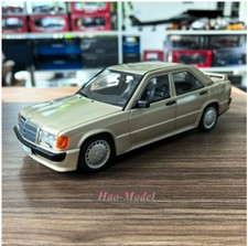 Norev 1:18 Benz 190E 2.3-16 1984 Alloy Diecast Car Model Toys Gifts Display Gold