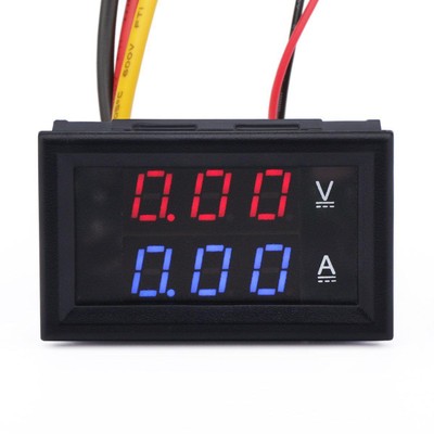DROK Digital Voltage Current Tester Multimeter DC 100V Volt 2A Ampere Voltmeter