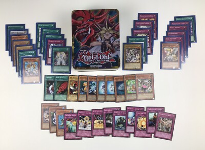 2016 YuGiOh Mega Tin Yugi and Slifer Sky Dragon BRAND + 215 Cards
