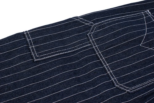 Men New Wide-leg Striped Jeans Loose Railway Overalls Motorcycle Casual Overalls - Bild 14 von 17