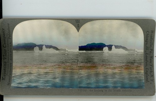 An Iceberg in the North Atlantic Keystone Stereoview - Picture 2 of 4