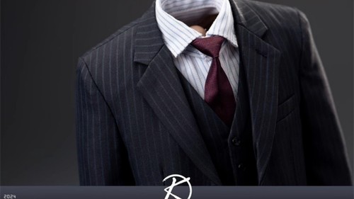 Kento Studio k003 1/6 Male Man Black Striped Vest Suit Set Model Fit 12in Figure - Picture 7 of 13