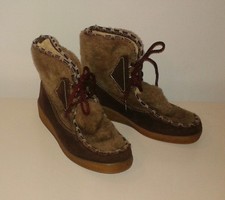 Snowland Vintage 1960's Fur Boots Sz 6