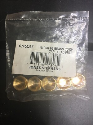 Jones Stephens C74002LF 3/8 Brass Compression Cap Lead Free 1 bag 5 ...