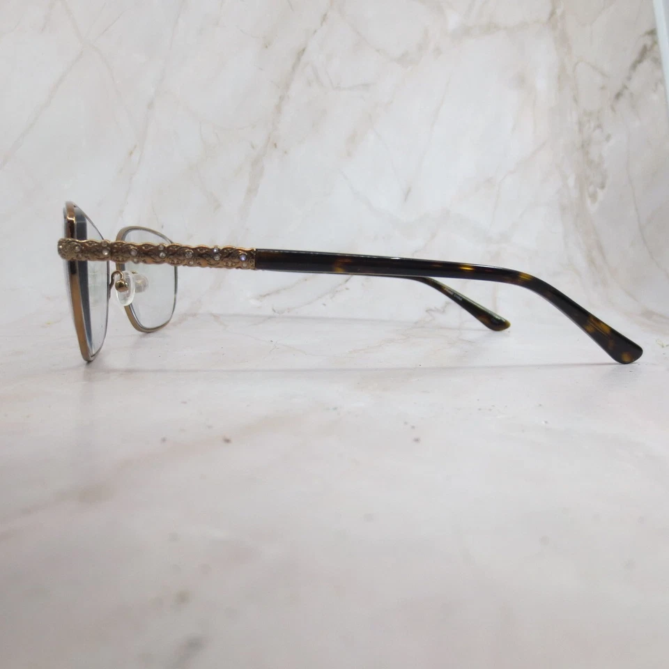 Marco de gafas Marchon Tres Jolie 196 200 para mujer bronce borde completo 59-17-145 Foto 3 de 4