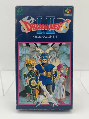 DRAGON QUEST I & II Super Famicom Japan SNES With Box & Manual US Seller SFC0786