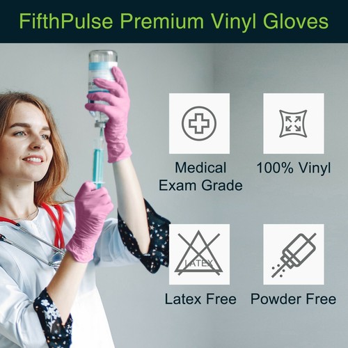 Guanti senza lattice e senza polvere per esame vinile FifthPulse - Scatola da 100 guanti - Foto 104 di 194