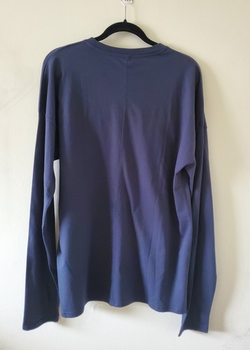 Thereabouts Men's XXL (22 H) Cotton Blen T-Shirt Long Sleeve Stretch Pocket Navy - Picture 3 of 5