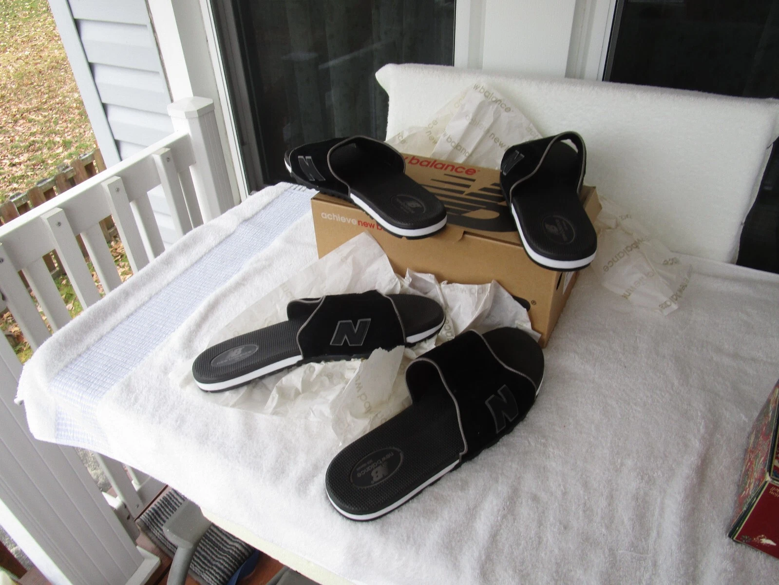 2 PAIA~~Sandali slide uomo New Balance SD350BK~~[Taglia 14 ~D media~~~nero!]