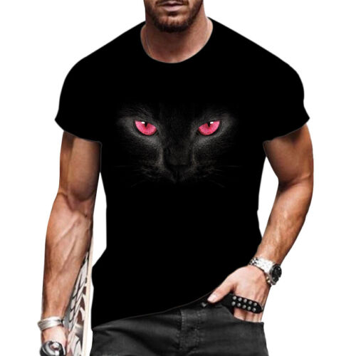 T Shirt Men Short Sleeve Novelty Quick Dry Fashion Graphic Lightweight Silky Tee - Picture 13 of 63