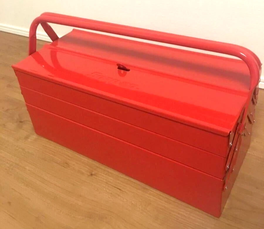 Snap On Portable Tool Box Chest Shop 5 Sliding Tray Metal Cantilever Japan  F/S