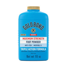 Gold Bond Medicated Talc-Free Foot Powder 10 Oz., Maximum Strength Odor Control
