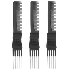 3 Pcs Hair Comb Lift Teasing and Pick Pro Tools Needle Salon Brush Anti-static