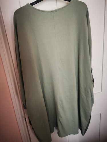 Cerulean by Black Diamond Ladies Dress Khaki Button Accents Green /Size 2XL - Picture 9 of 11