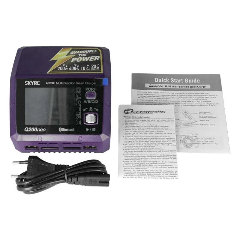 SkyRC Q200 Neo 4-fach Ladegerät 1-6s LiPo 10A 200W AC - SK100197-01 - Bild 3 von 3