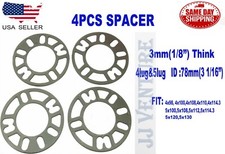 4pcs Universal Wheel Spacer Fit 4 Lug 5 Lug Thickness 3mm 18