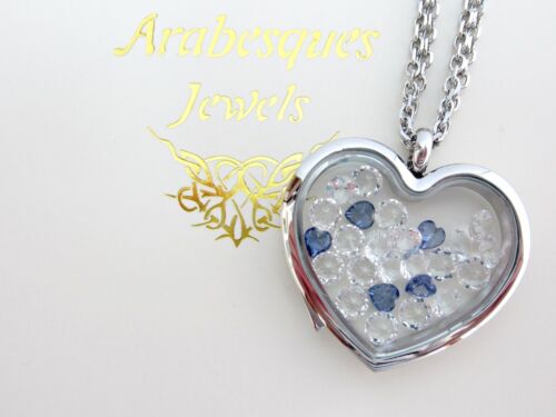 ARABESQUES CHARMS December/Tanzanite Birthstone memory/floating necklace/locket - Picture 1 of 4
