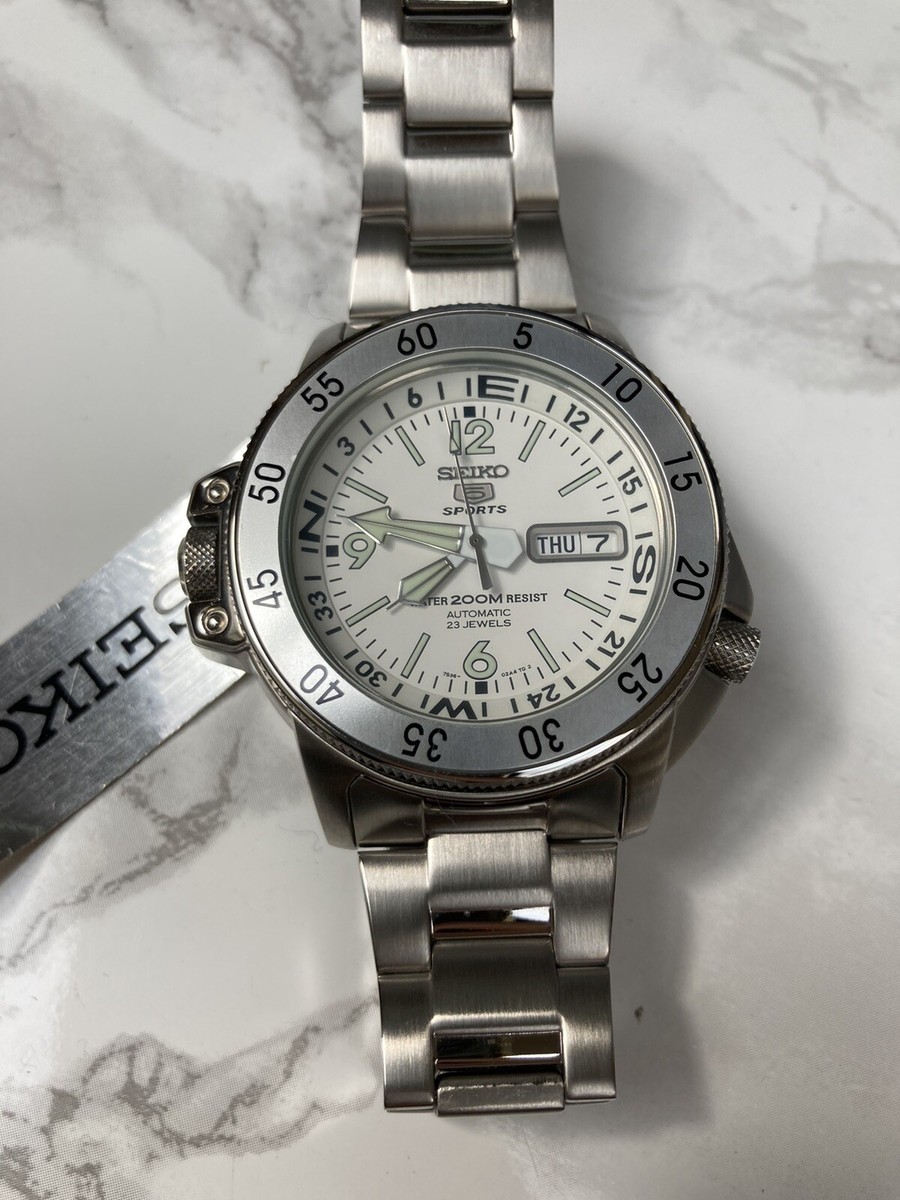 Seiko 5 Sports White Men's Watch - SKZ207K1 for sale online