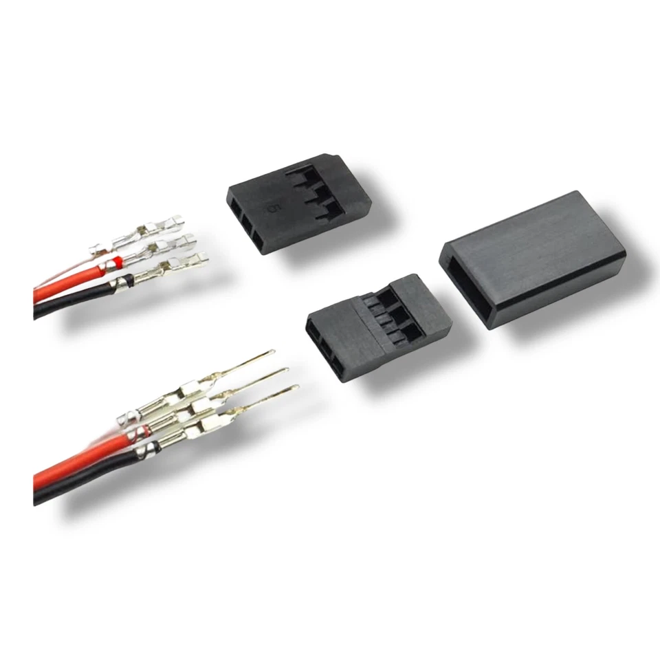 ✅ 20 Paar Servo Stecker Buchse Crimp Set Pins Vergoldet kompatibel zu Futaba SH - Bild 3 von 4