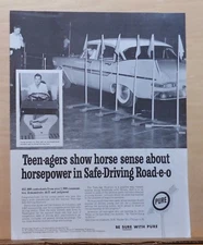 1959 magazine ad for Pure Oil - U.S. Teenage Safe Driving Road-e-o photos