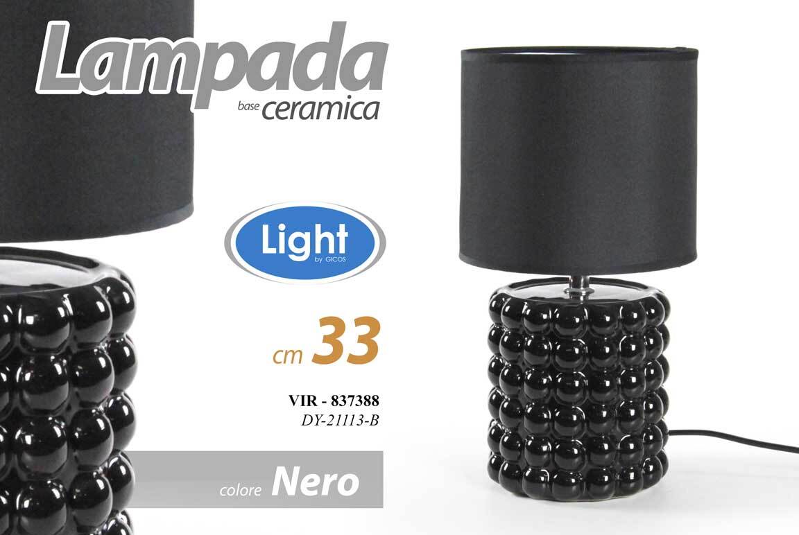 LAMPADA LUMETTO ABAT JOUR DA TAVOLO SCRIVANIA COMODINO CERAMICA MODERNA 33*18