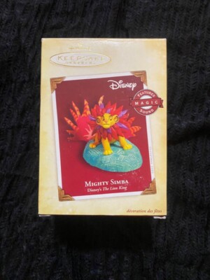 Hallmark Ornament The Lion King Mighty Simba Disney's 2005 Magic Sound BOXDAMAGE