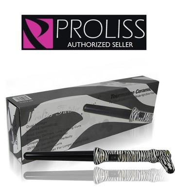 PROLISS Twister Zebra Curling Iron Wand Curler - CHOOSE SIZE