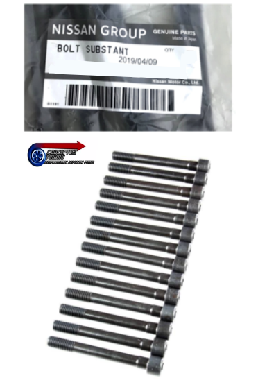 Genuine Nissan Head Bolts Studs x14 11056-05U01 - For R33 GTR