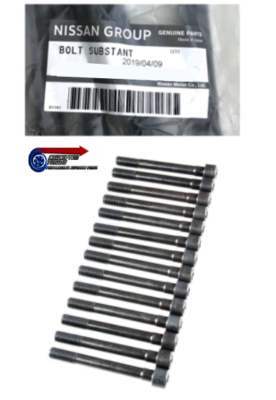 Genuine Nissan Head Bolts Studs x14 11056-05U01 - For R33 GTR