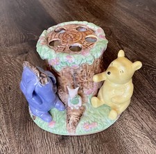 RARE Winnie The Pooh Disney Springs Ceramic 3D 4-Toothbrush Holder Preowned